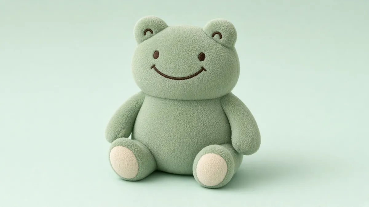Soft plush frog toy (illustration)